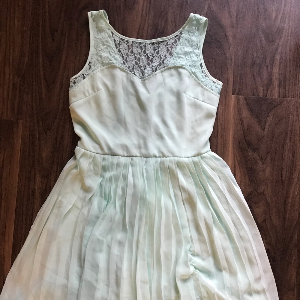 Mint lace dress